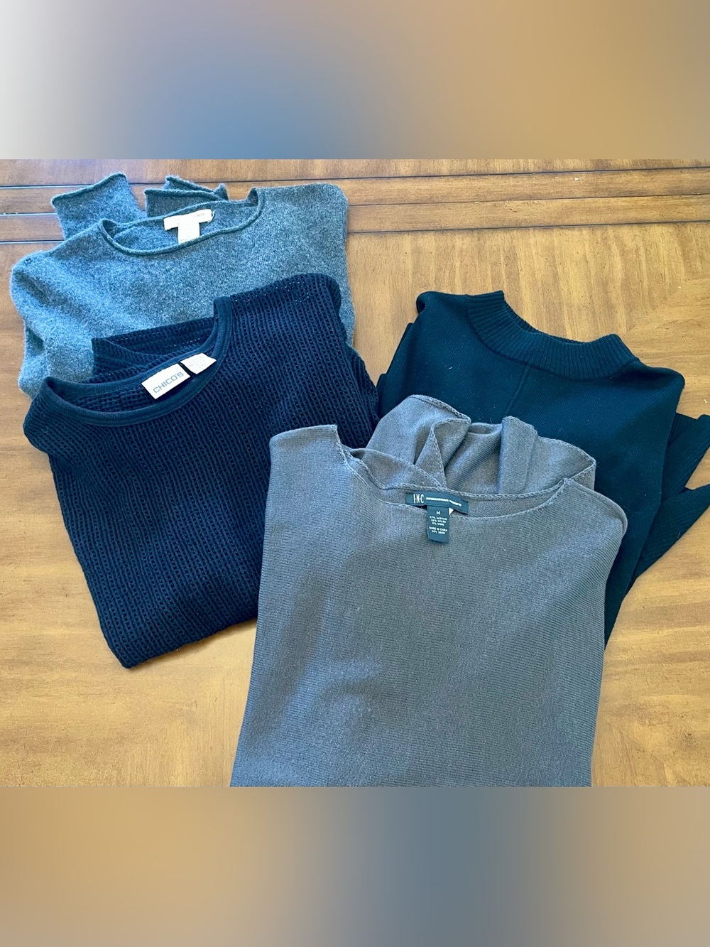 Talbots/Chicos/Inc/ Unique Textured Women's Crewneck & Sweater Bundle